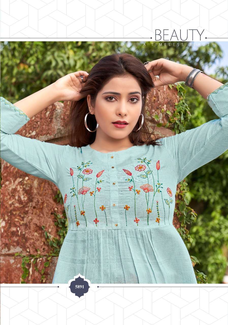Yami  Has Launched new   Tunics Catalog EDGE   Name- EDGE  Pce-9  Fabrics- Rayon BaseSelf Weawing fabrics With Machine Embroidery  Size-S-36,M-38,L-40, XL,42,XXL-44,    Lenth- 28