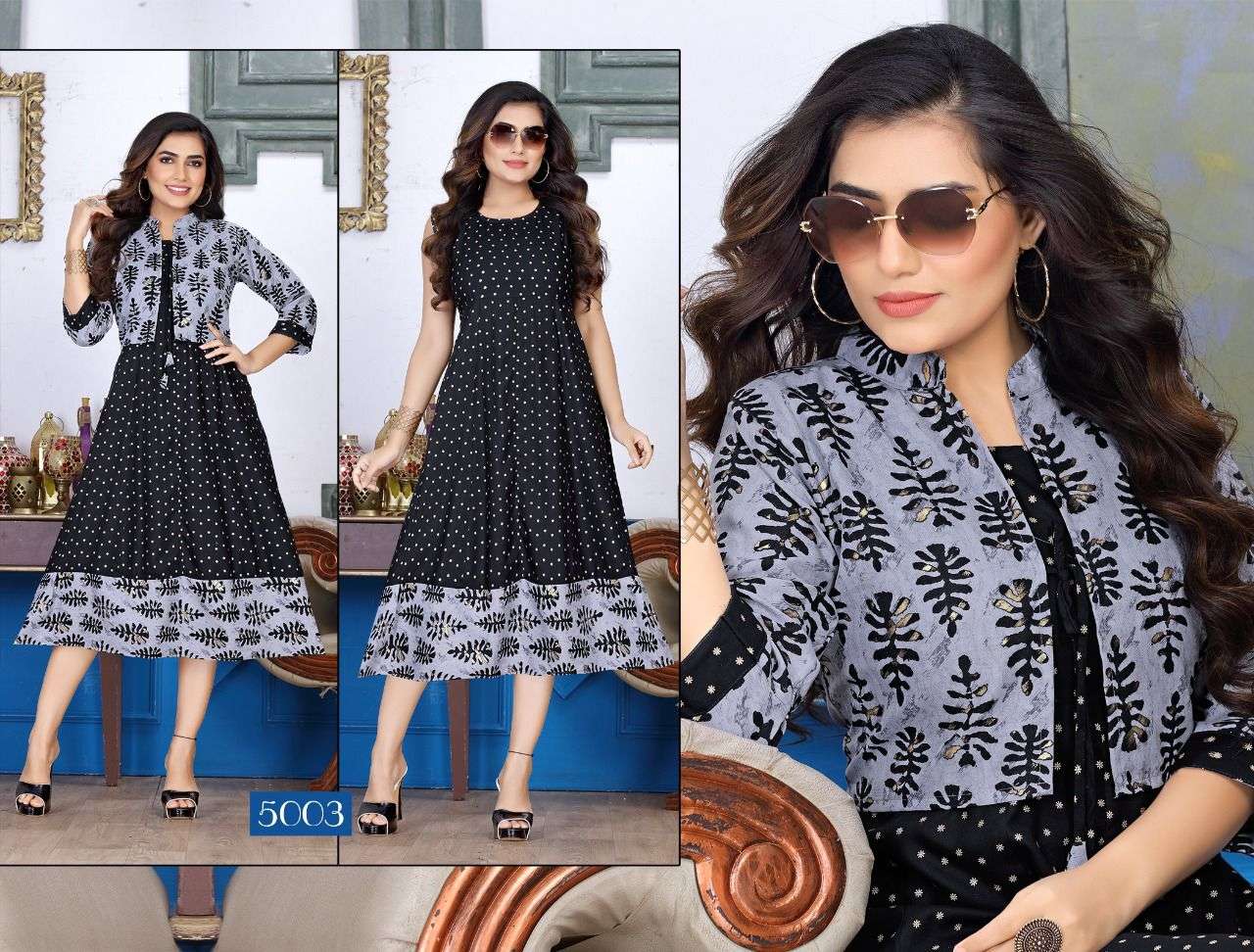 Beauty Queen Dazzling Vol 1 Catalog Party Wear Wholesale Anarkali Kurti With Jacket