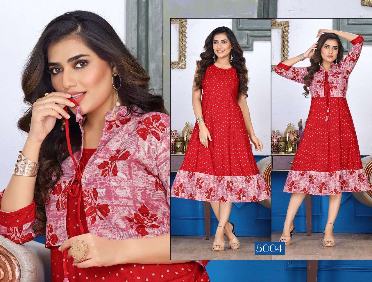 Beauty Queen Dazzling Vol 1 Catalog Party Wear Wholesale Anarkali Kurti With Jacket