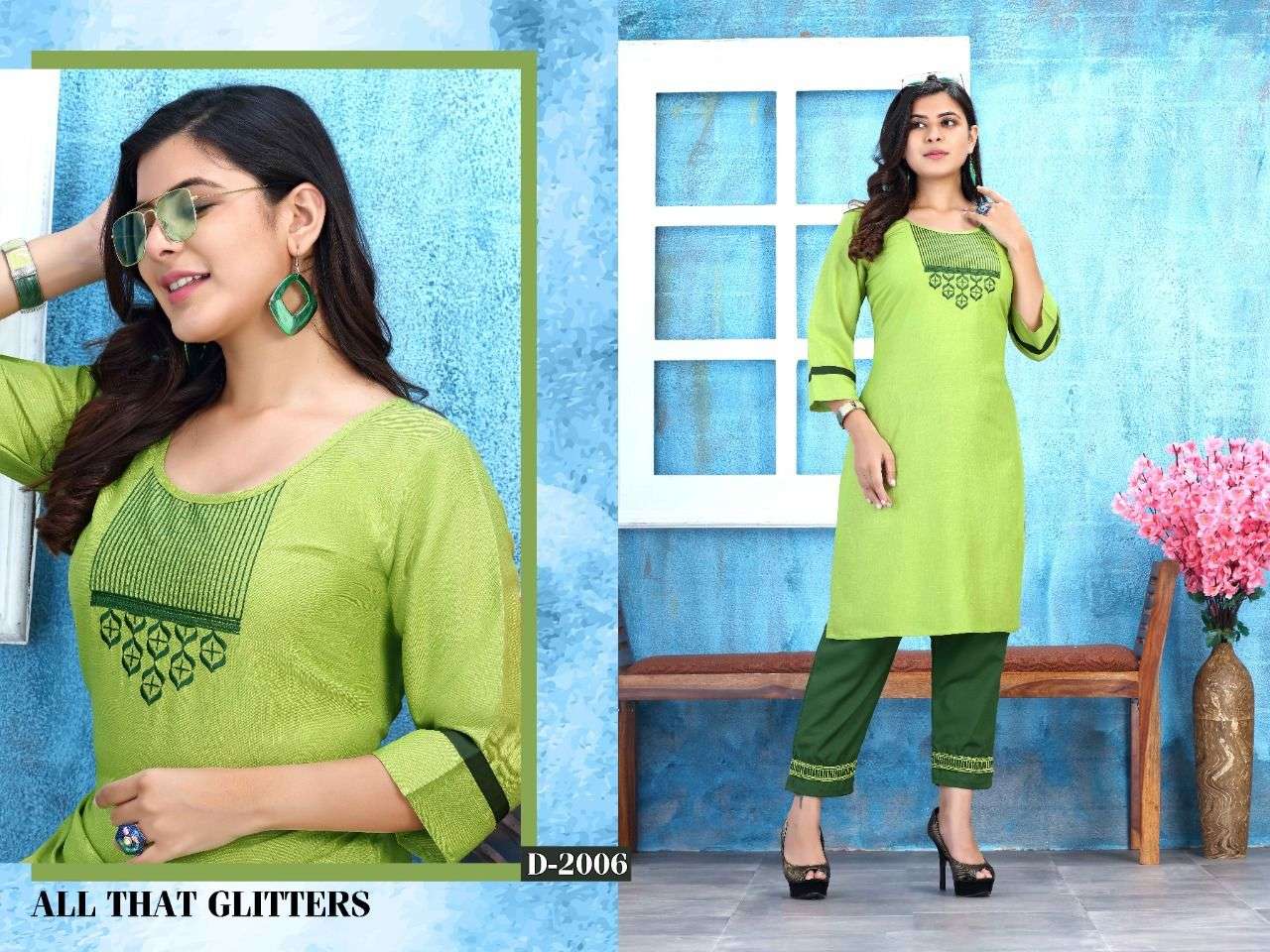 Beauty Queen Kesar Vol 2 Catalog Party Wear Wholesale Kurti With Pant