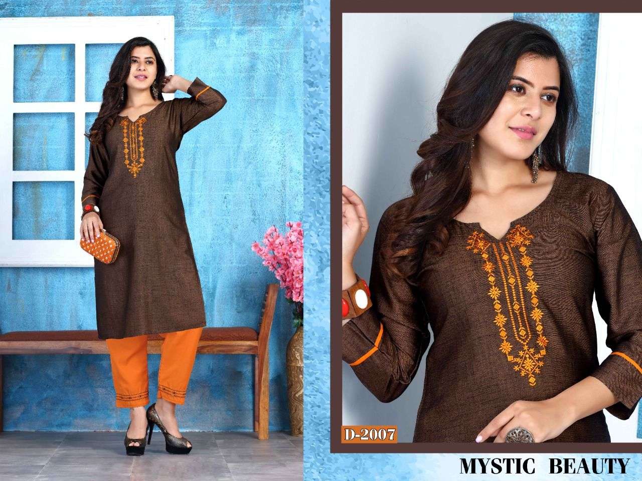 Beauty Queen Kesar Vol 2 Catalog Party Wear Wholesale Kurti With Pant