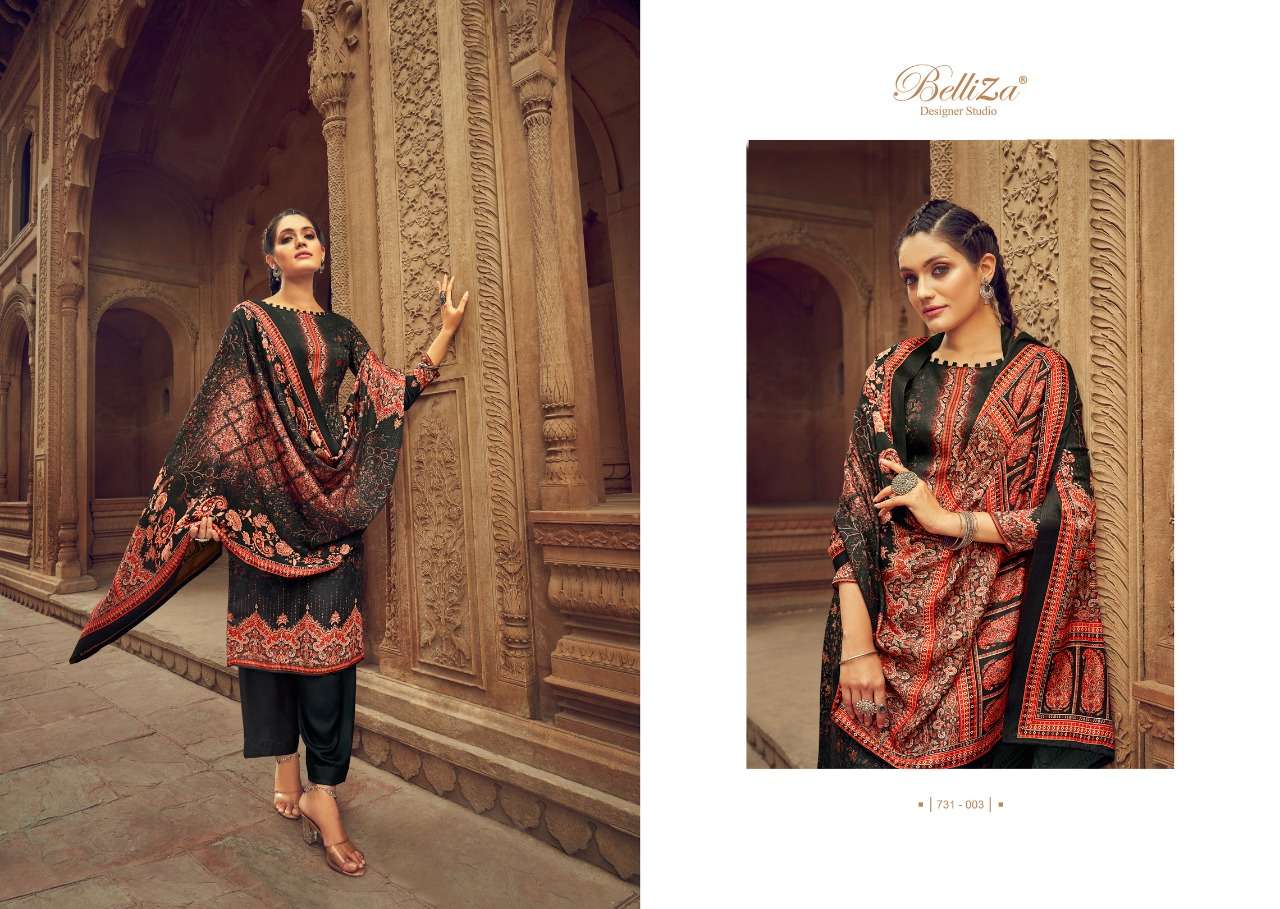 Belliza Nitara Catalog Fancy Designer Pashmina Dress Materials Wholesale