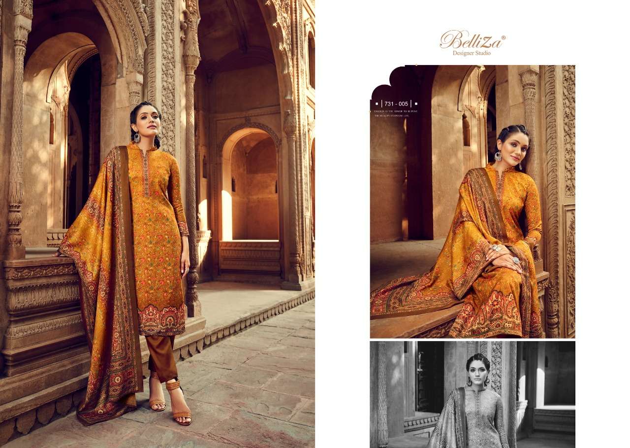 Belliza Nitara Catalog Fancy Designer Pashmina Dress Materials Wholesale