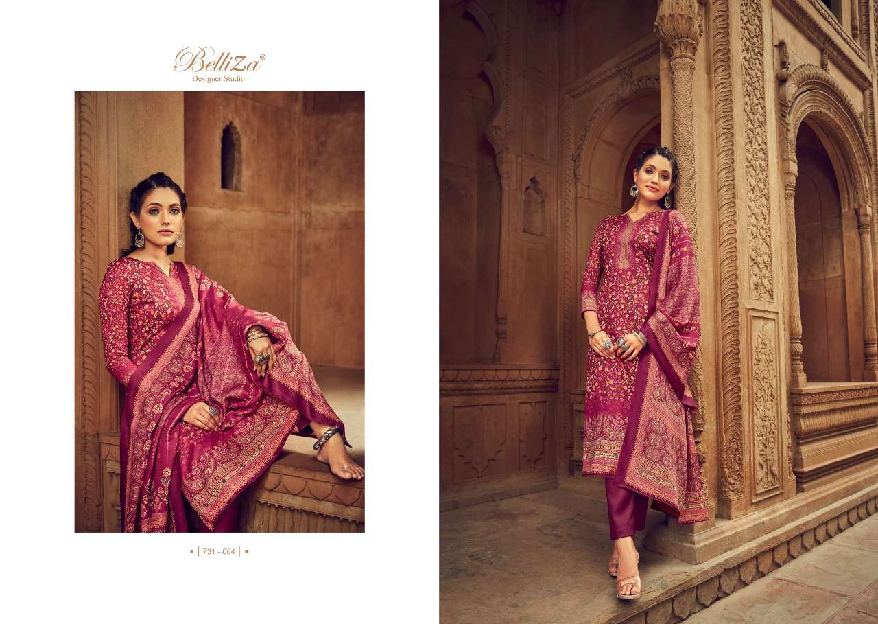 Belliza Nitara Catalog Fancy Designer Pashmina Dress Materials Wholesale