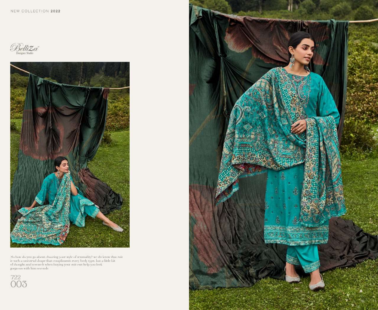 Belliza Rumi Catalog Exclusive Wear Pashmina Dress Materials Wholesale