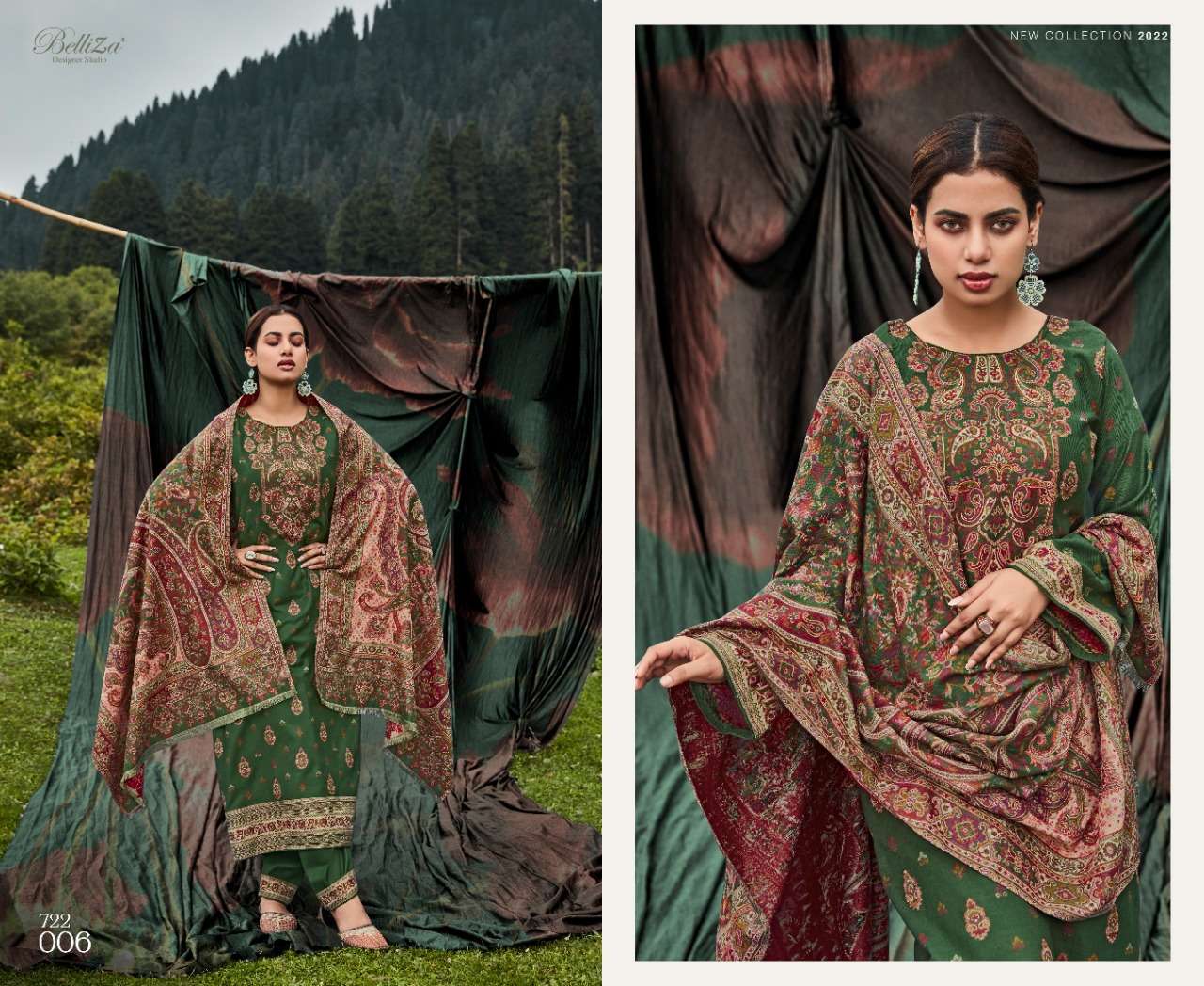 Belliza Rumi Catalog Exclusive Wear Pashmina Dress Materials Wholesale