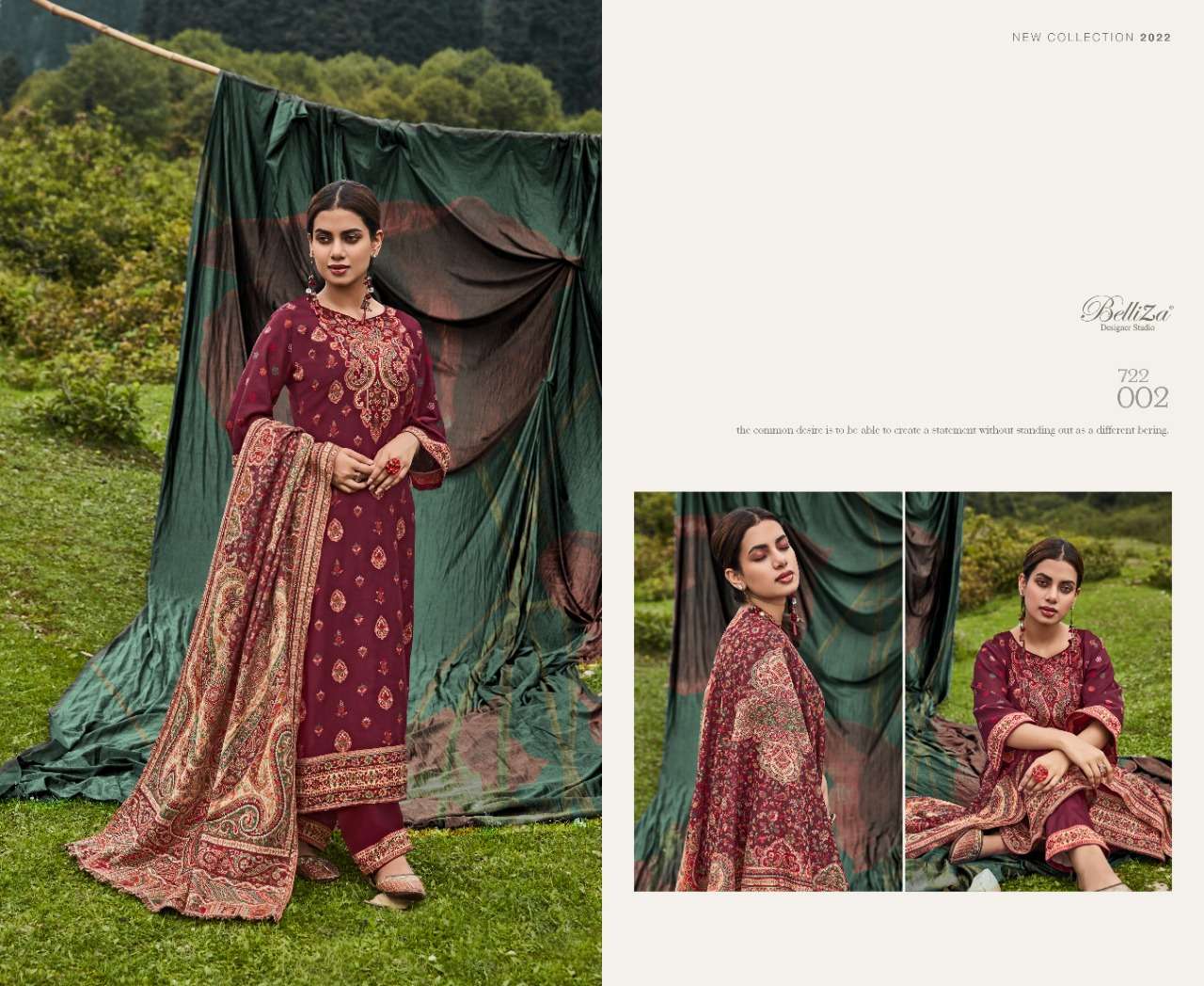 Belliza Rumi Catalog Exclusive Wear Pashmina Dress Materials Wholesale