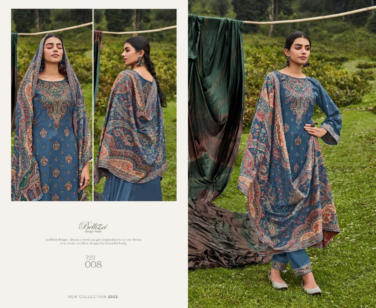 Belliza Rumi Catalog Exclusive Wear Pashmina Dress Materials Wholesale