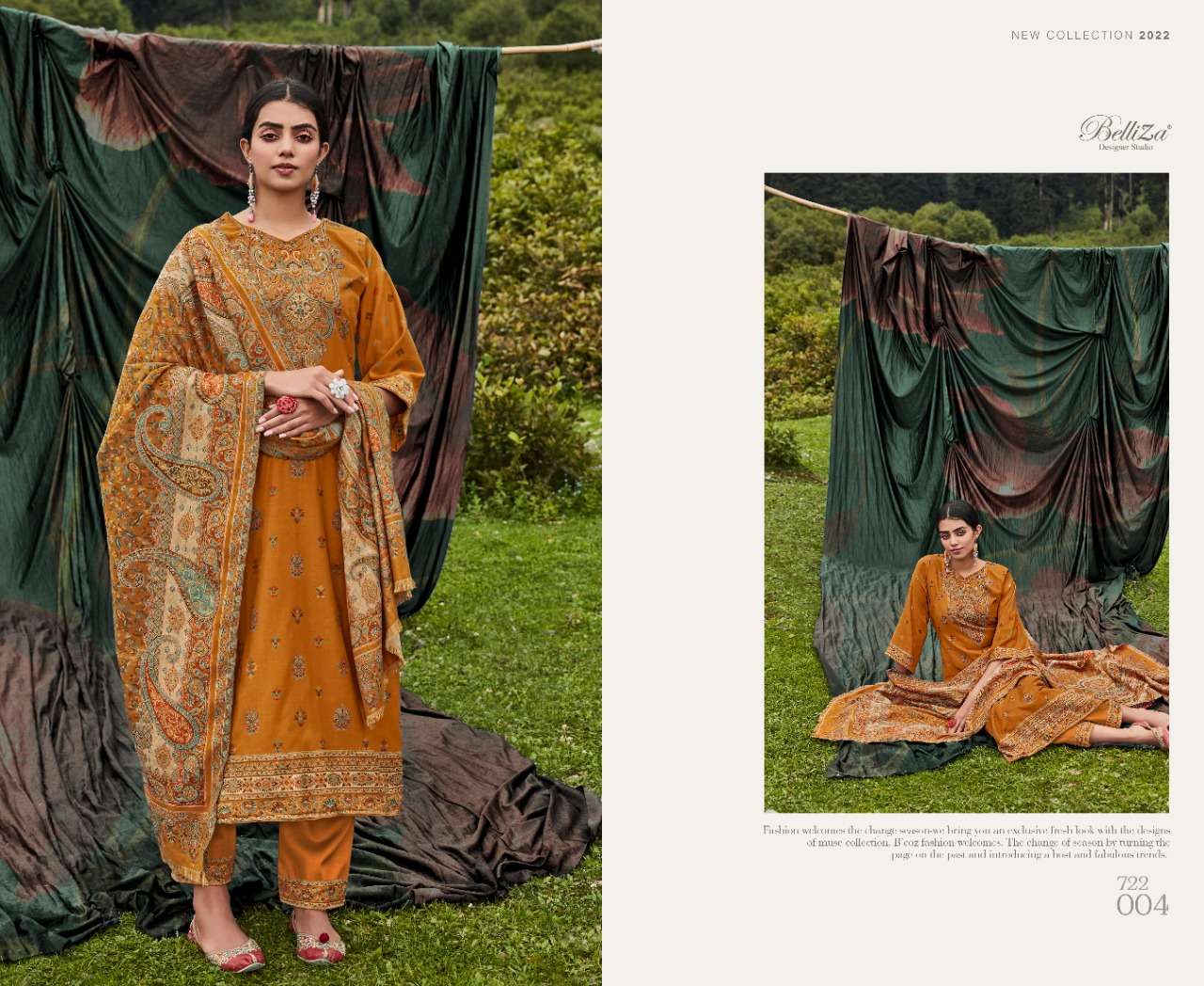 Belliza Rumi Catalog Exclusive Wear Pashmina Dress Materials Wholesale