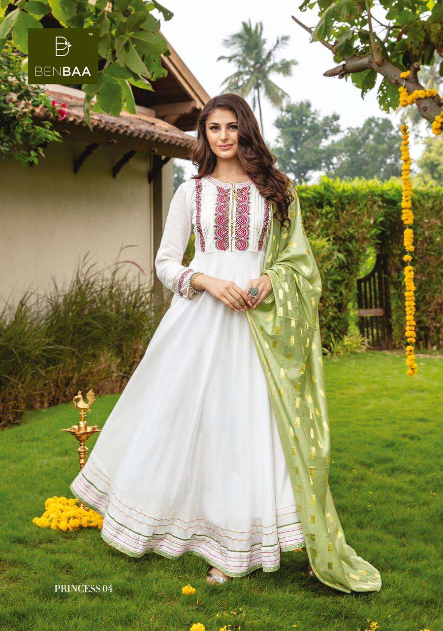 Benbaa Princess Catalog Designer Anarkali Kurti With Dupatta Wholesale