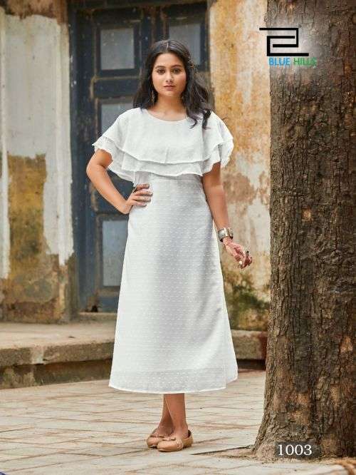 Blue Hills Charming Catalog Georgette Wear Long Kurtis For Women