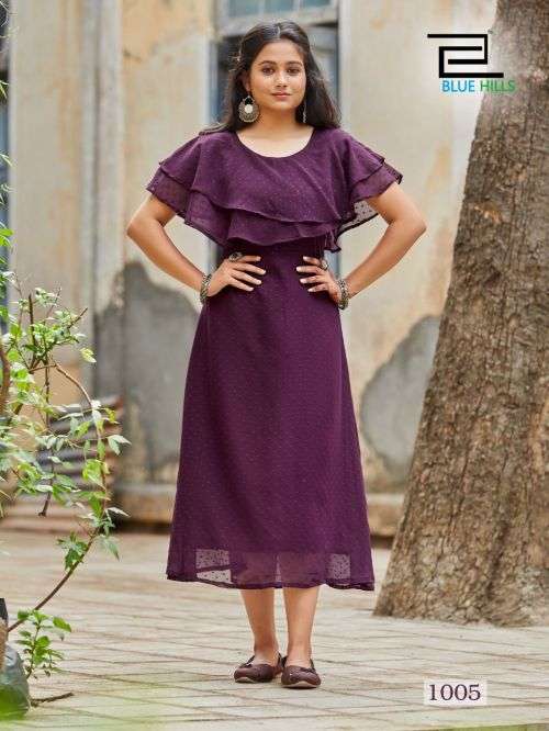 Blue Hills Charming Catalog Georgette Wear Long Kurtis For Women