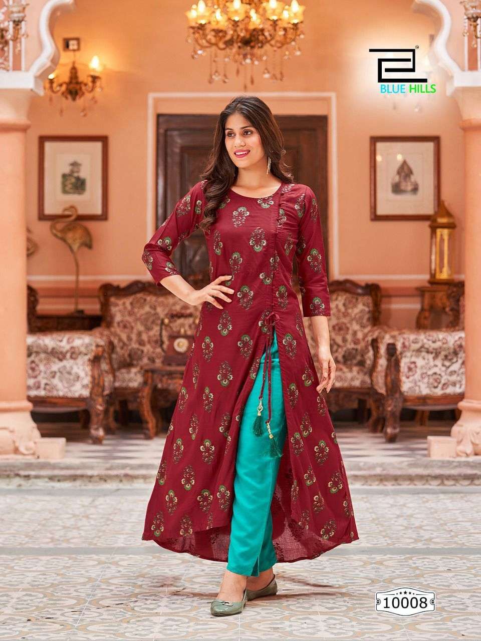 Blue Hills First Date Vol 10 Catalog Rayon Designer Kurtis Wholesale