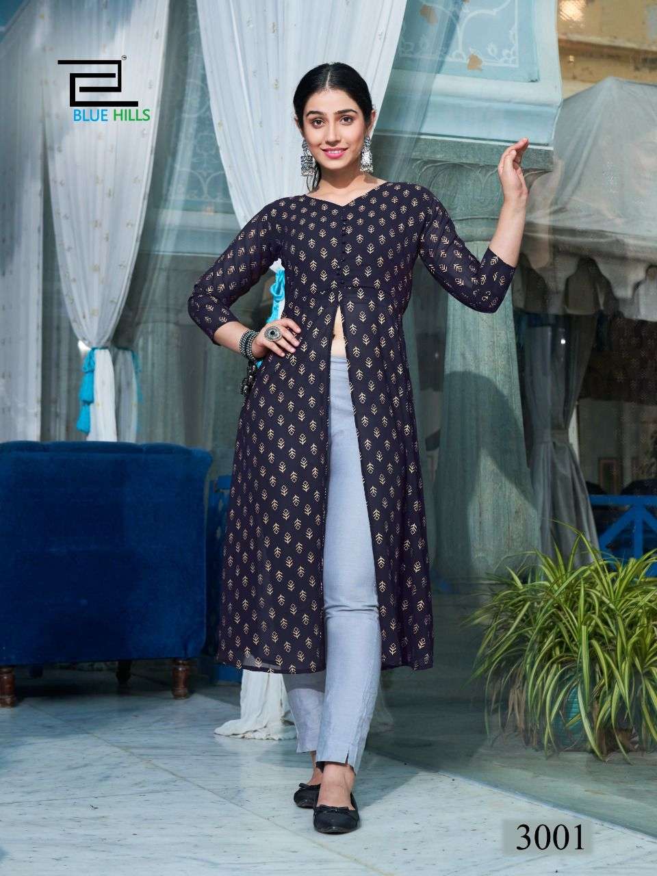 Blue Hills Zia Vol 3 Regular Wear Wholesale Georgette Kurtis