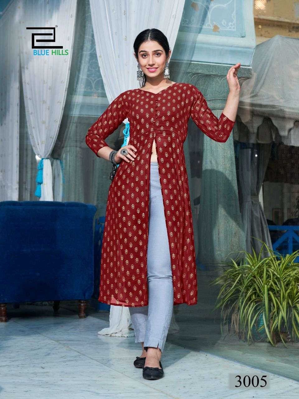 Blue Hills Zia Vol 3 Regular Wear Wholesale Georgette Kurtis