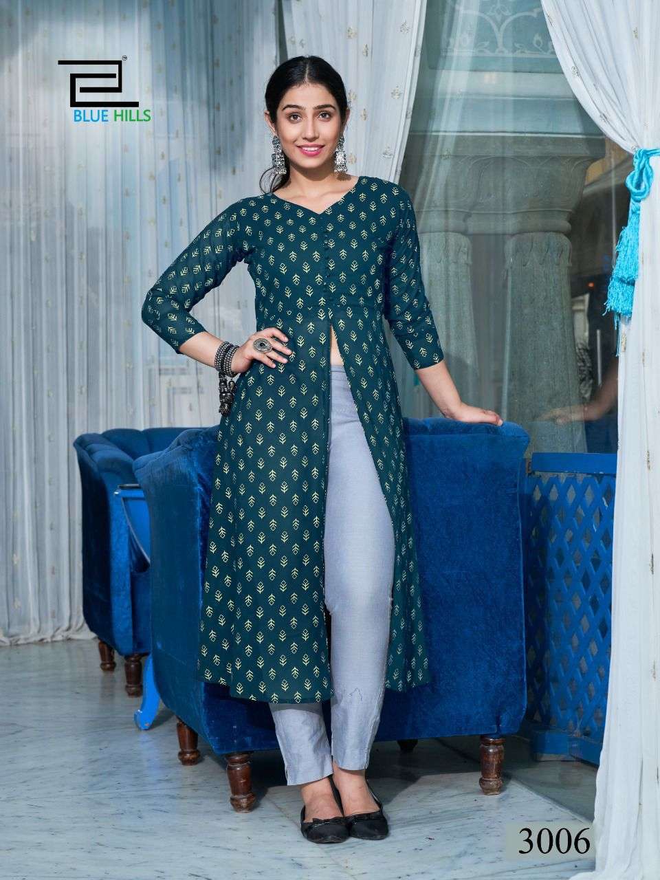 Blue Hills Zia Vol 3 Regular Wear Wholesale Georgette Kurtis