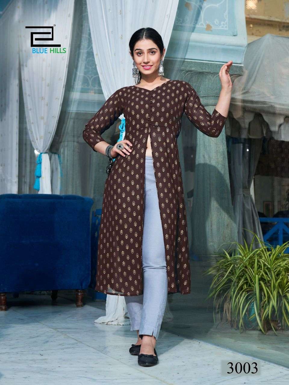 Blue Hills Zia Vol 3 Regular Wear Wholesale Georgette Kurtis