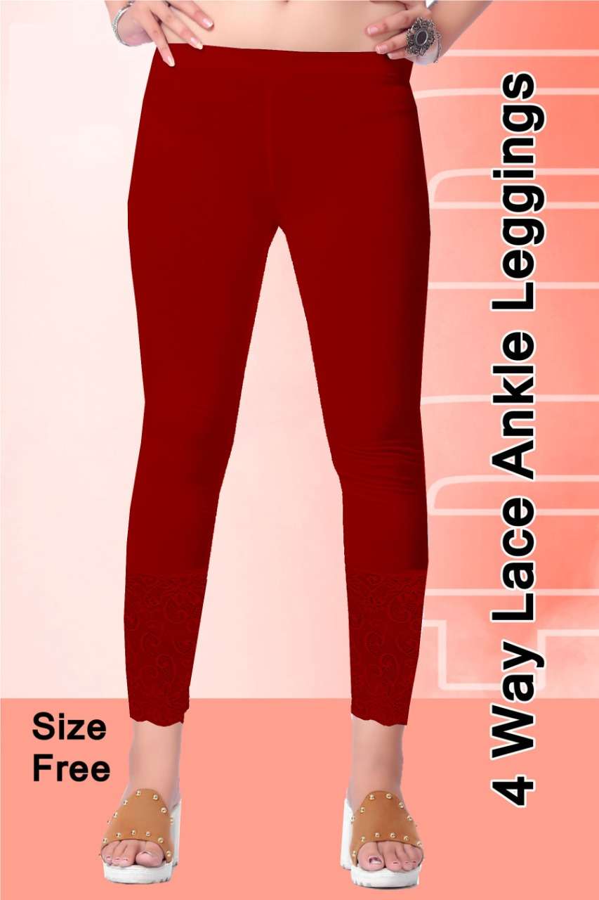 cotton india Lace Leggins Ankle style