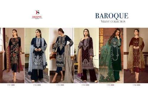 Deepsy Baroque Velvet Collection Catalog Wholesale Pakistani Salwar Suits