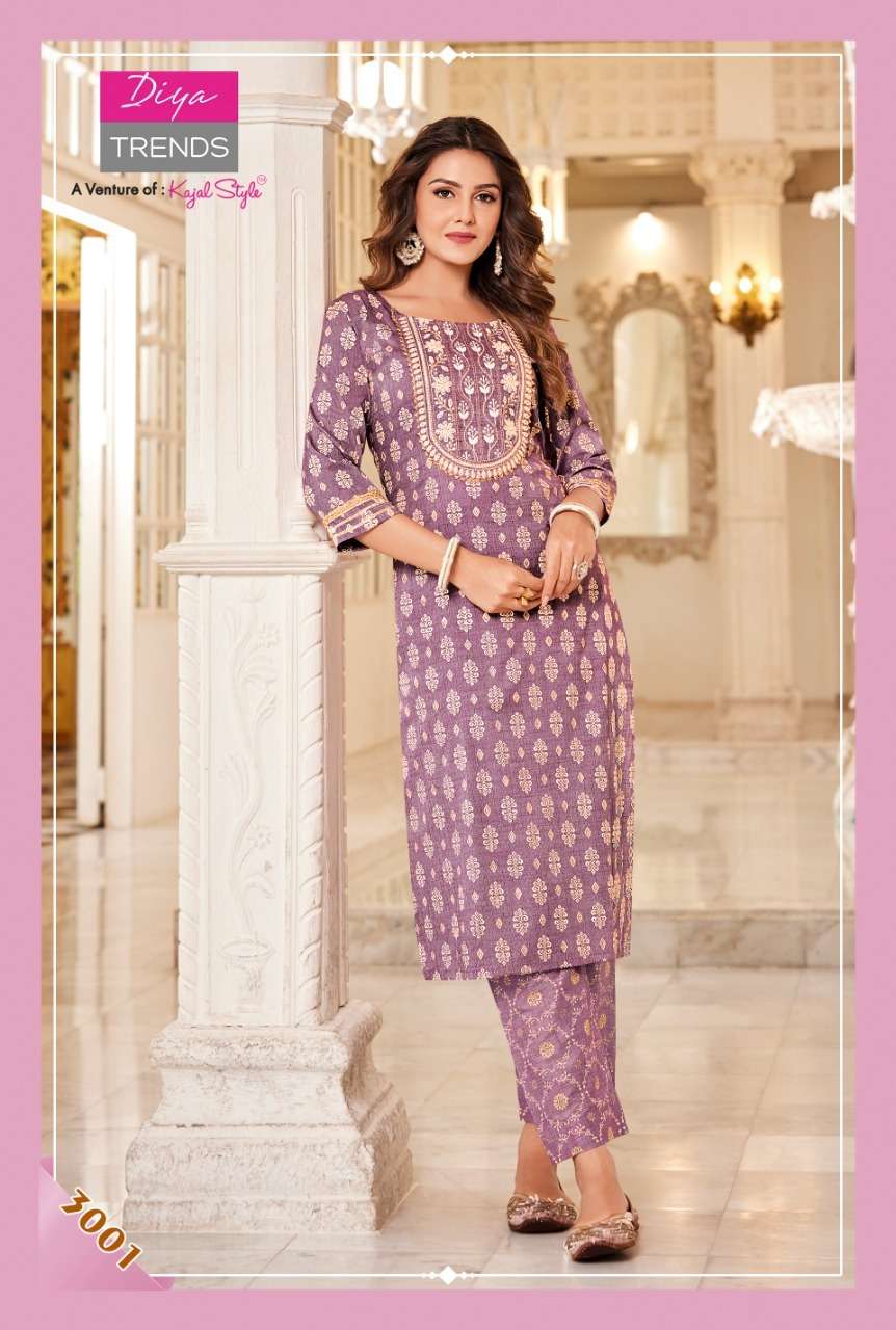 Diya Trends Celebration Vol 3 Catalog Exclusive Wear Kurti With Bottom Wholesale