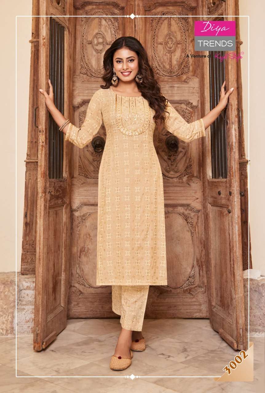 Diya Trends Celebration Vol 3 Catalog Exclusive Wear Kurti With Bottom Wholesale