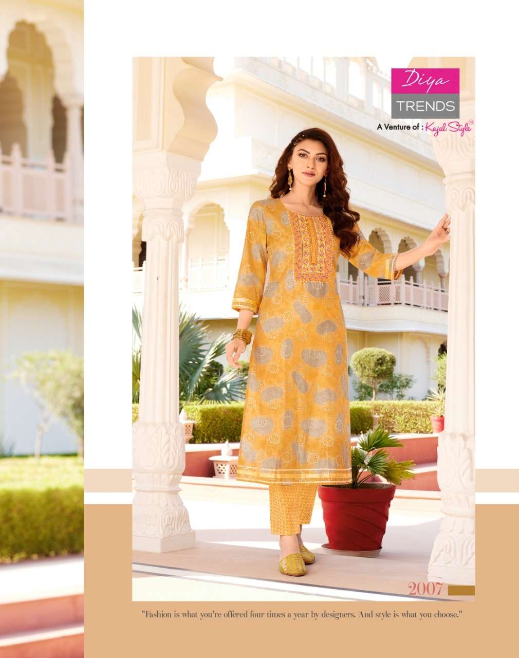 Diya Trends Goldy Vol 2 Catalog Excluisve Wear Embroidery Kurti With Pant Wholesale