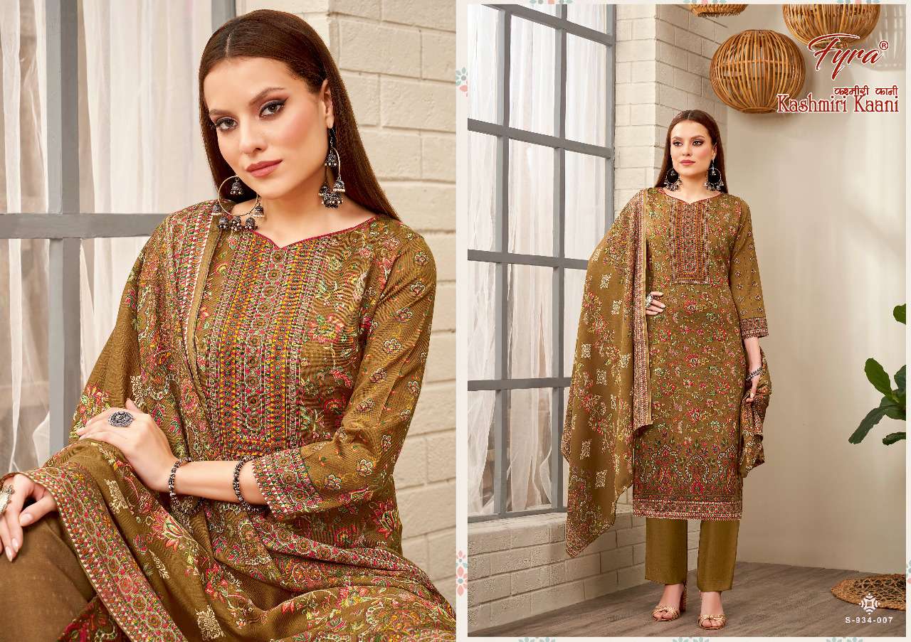 Fyra Kashmiri Kaani Vol 2 Catalog Pashmina Dress materials Wholesale