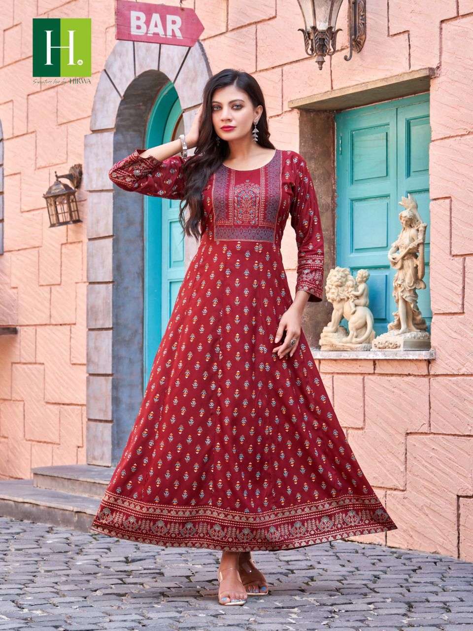 Hirwa Samantha Vol 3 Catalog Long Anarkali Kurtis Wholesale