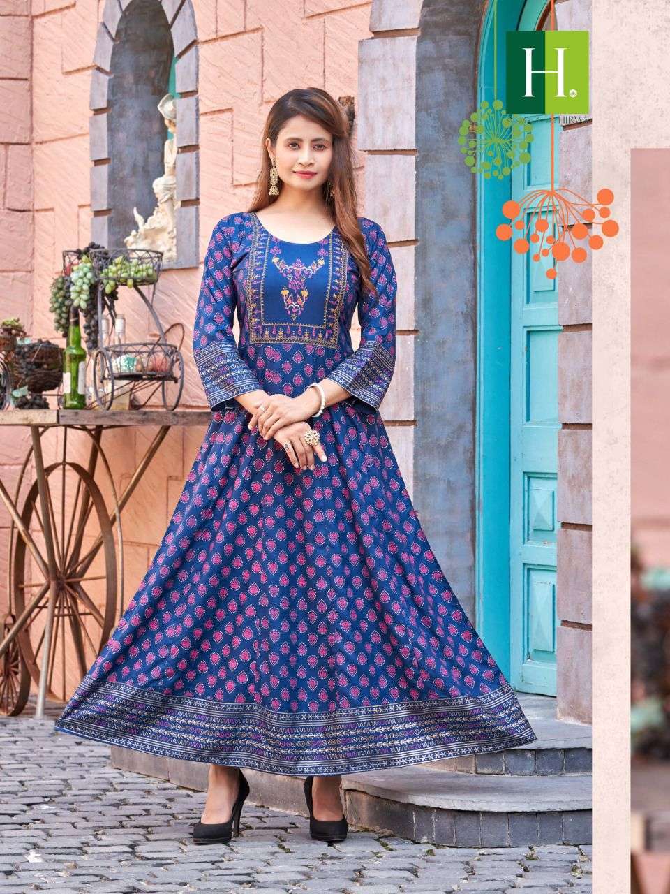Hirwa Samantha Vol 3 Catalog Long Anarkali Kurtis Wholesale