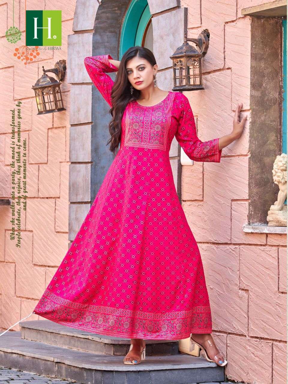 Hirwa Samantha Vol 3 Catalog Long Anarkali Kurtis Wholesale