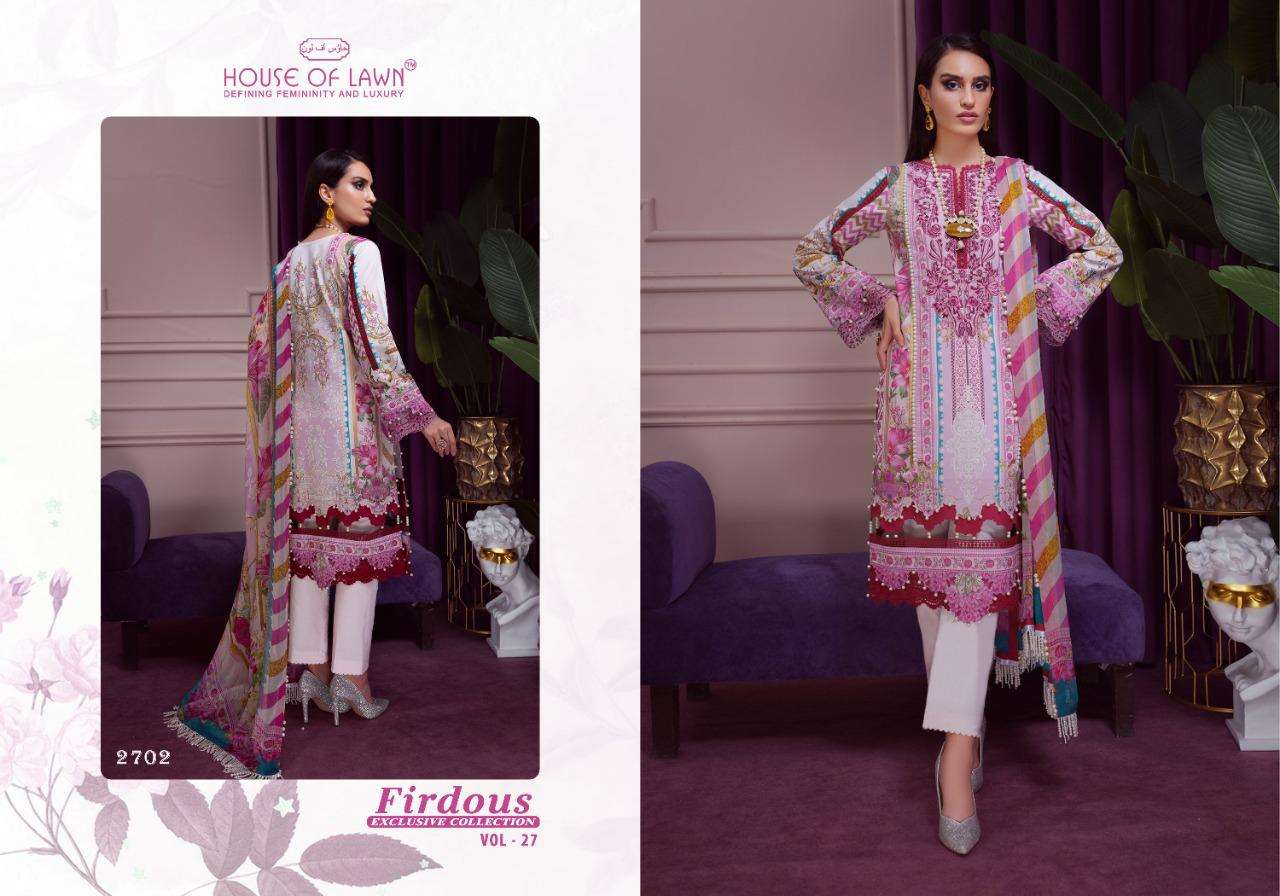 House Of Lawn Firdous Exclusive Collection Vol 27 Catalog Pakistani Salwar Suits Wholesale