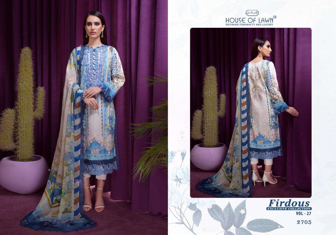 House Of Lawn Firdous Exclusive Collection Vol 27 Catalog Pakistani Salwar Suits Wholesale