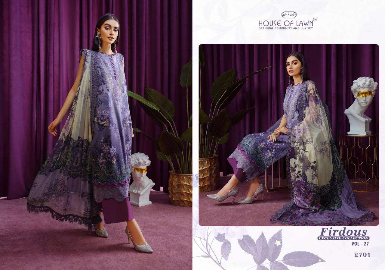 House Of Lawn Firdous Exclusive Collection Vol 27 Catalog Pakistani Salwar Suits Wholesale