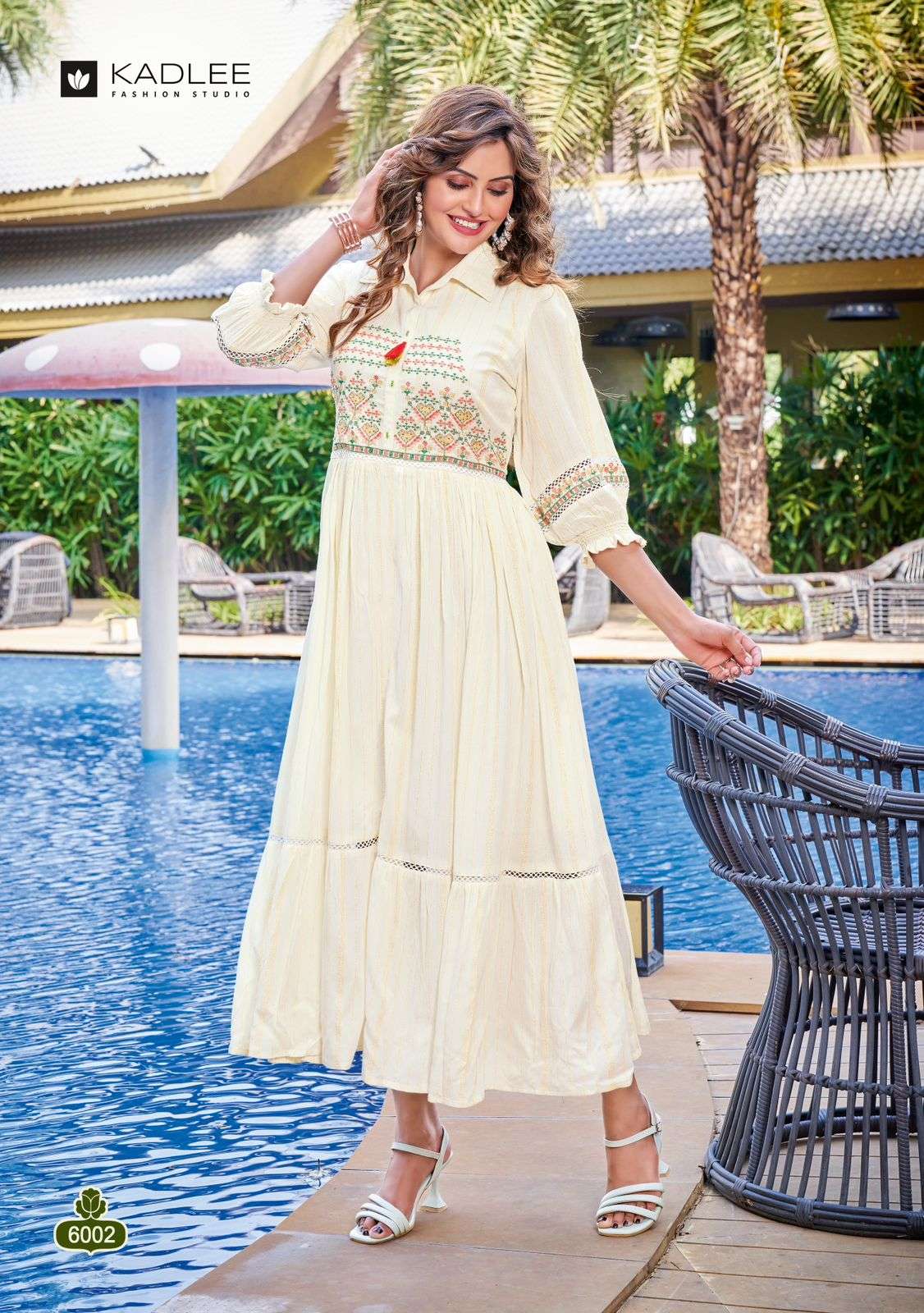 Kadlee Jennifer Catalog Designer Wear Rayon Kurtis Wholesale