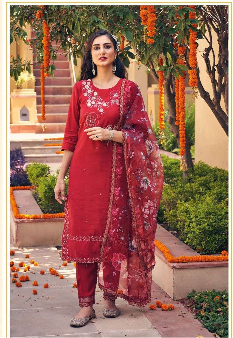 Kalki Nazakat Vol 2 Catalog Party Wear Ready Made Top Bottom Dupatta Wholesale