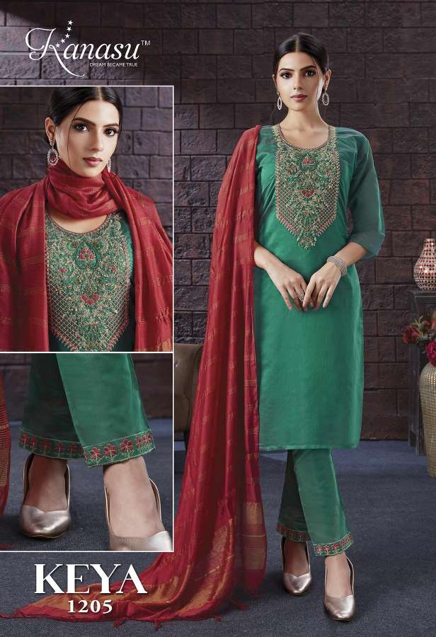 Kanasu Keya Catalog Festive Wear Designer Ready Made Dress Materials Wholesale