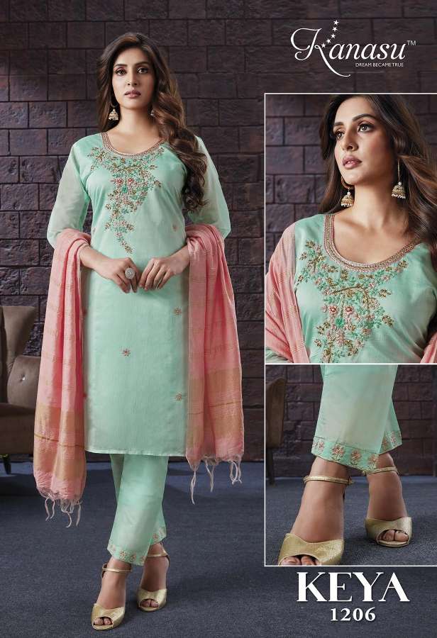 Kanasu Keya Catalog Festive Wear Designer Ready Made Dress Materials Wholesale
