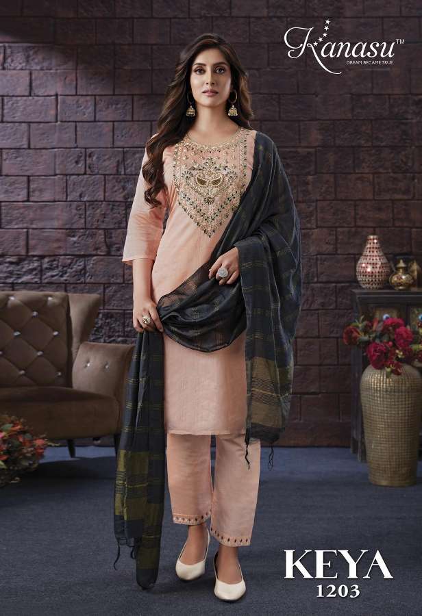 Kanasu Keya Catalog Festive Wear Designer Ready Made Dress Materials Wholesale