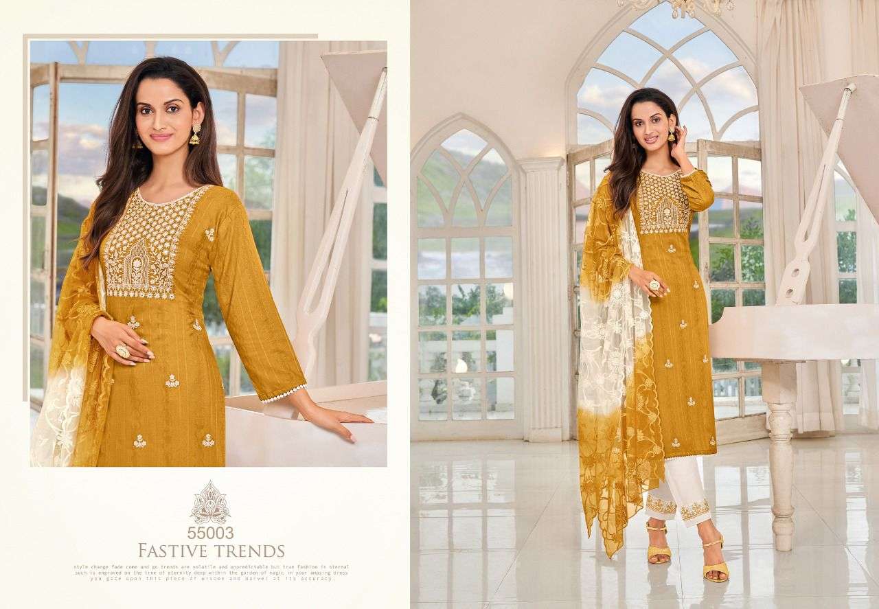 Kapil Trendz Kanika Catalog Silk Cotton Kurti Bottom With Dupatta Wholesale