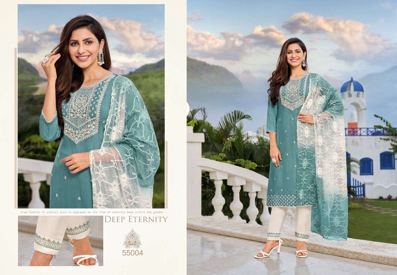 Kapil Trendz Kanika Catalog Silk Cotton Kurti Bottom With Dupatta Wholesale