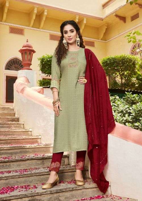 Keeloo Bittu Vol 2 Catalog Fancy Wear Wholesale Kurti Pant With Dupatta