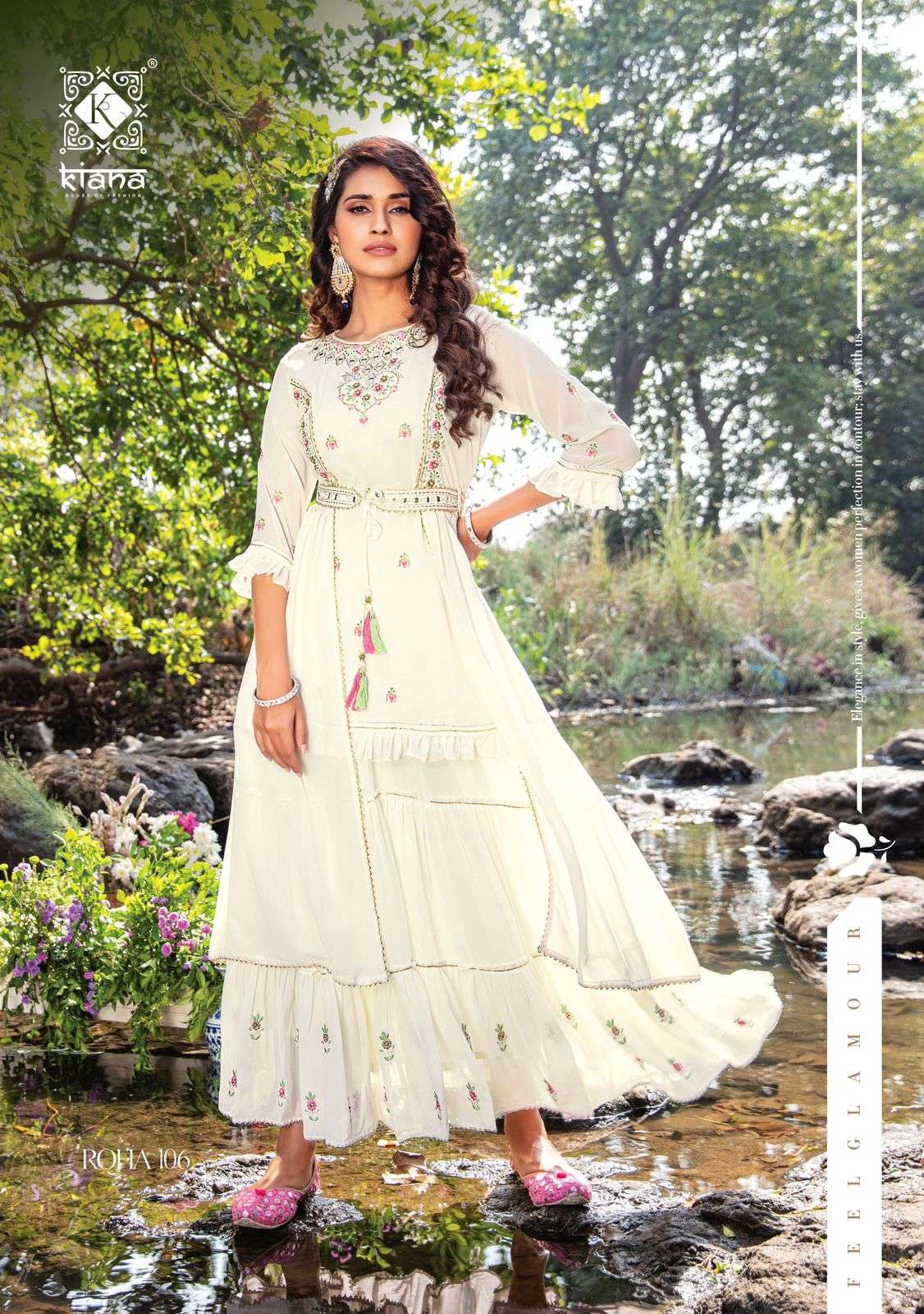 Kiana Roha Catalog Georgette Party Wear Wholesale Top Bottom Dupatta