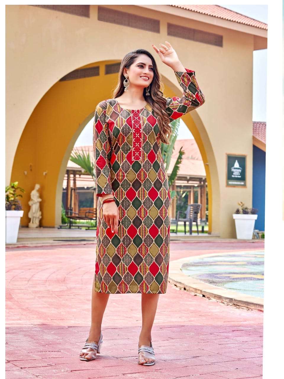 Kinti Shilpa Catalog Ethnic Wear Embroidery Kurtis Wholesale