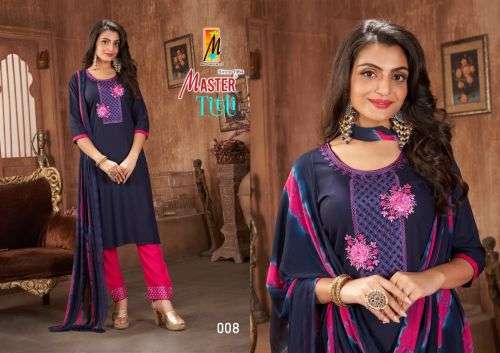Master Titli Catalog Regular Wear Rayon Kurti Pant With Dupatta Wholesale