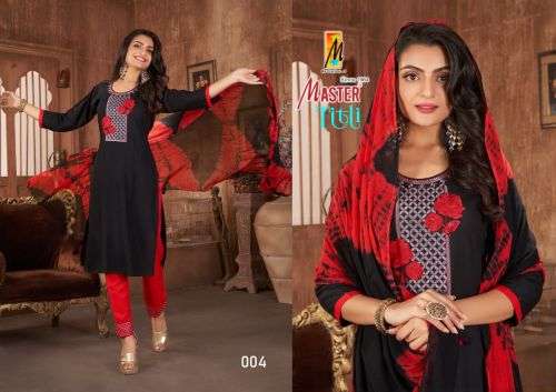 Master Titli Catalog Regular Wear Rayon Kurti Pant With Dupatta Wholesale