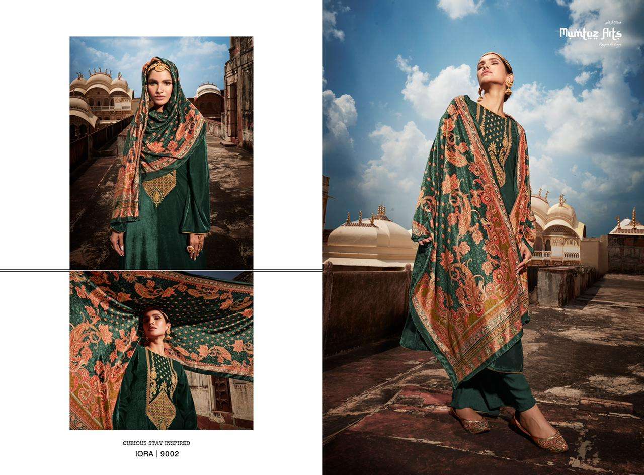 Mumtaz Arts Iqra Catalog Pashmina Dress Materials Wholesale