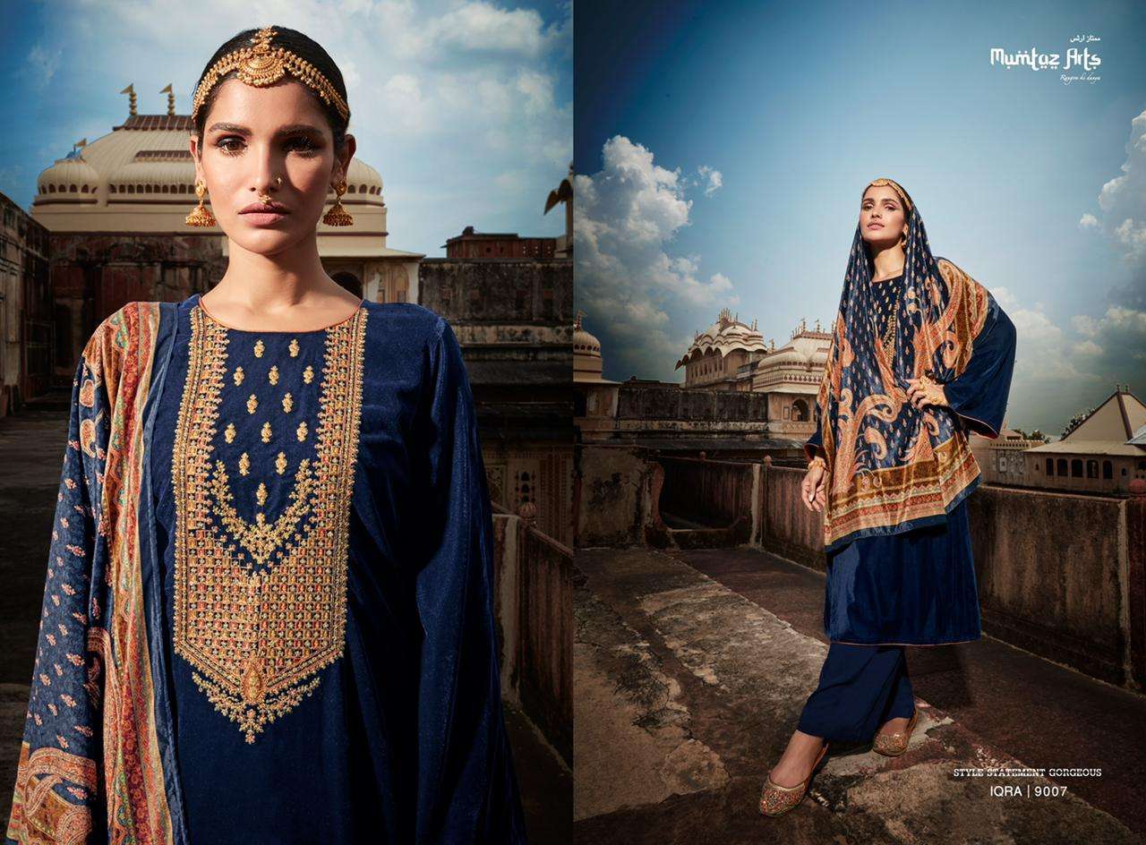 Mumtaz Arts Iqra Catalog Pashmina Dress Materials Wholesale