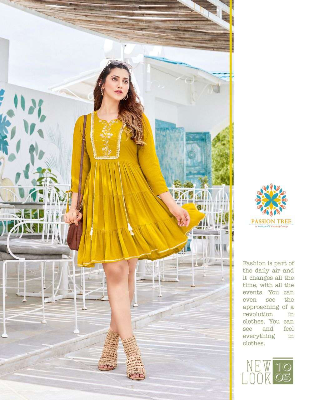 Passion Tree Flair Fly Vol 1 Catalog Designer Tunic Wear Kurti Top Wholesale