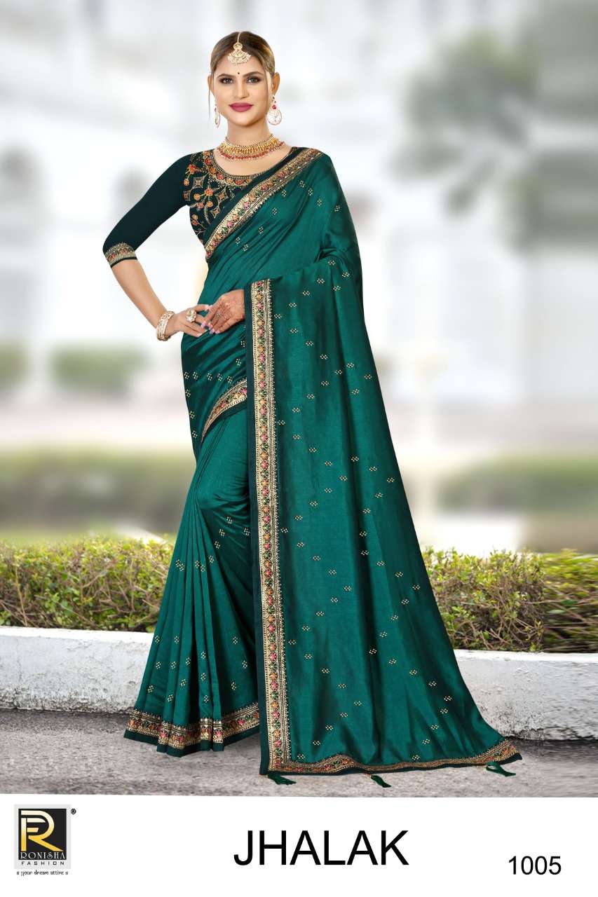 Ronisha Jhalak Catalog Festive Wear Vichitra Silk Sarees Wholesale