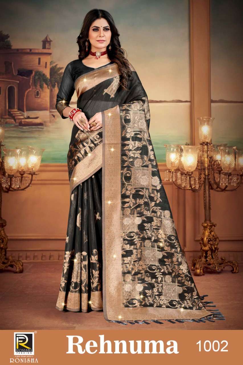 Ronisha Rehnuma Catalog Linen Cotton Silk Designer Sarees Wholesale